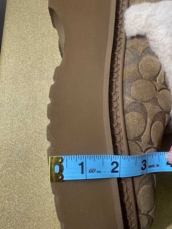 BNIB Coach Women’s Platform Christina Slip on Bootie with Shearling-Trim - Picture 13 of 17